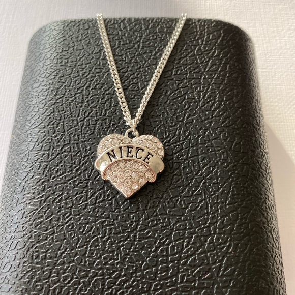 Rhinestone Heart Niece Necklace - Picture 3 of 5